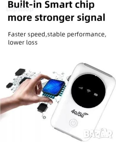 НОВА бисаквитка / мобилен интернет рутер, 4G LTE 5G Hotspot 300Mbps модем, SIM слот, 3200MAh батерия, снимка 2 - Кабели и адаптери - 50552307