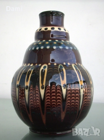 Старинна ваза керамика , снимка 2 - Антикварни и старинни предмети - 52898925
