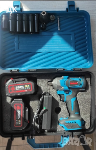 Гаиковерт - комплет с накраиници и две батерии, снимка 3 - Вулканизатор, баланс на гуми - 52649105