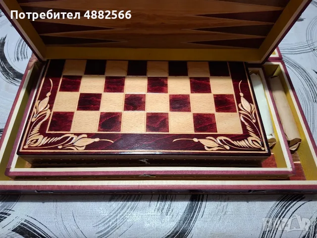 Три в едно кутии за шах и табла, снимка 13 - Шах и табла - 56202930