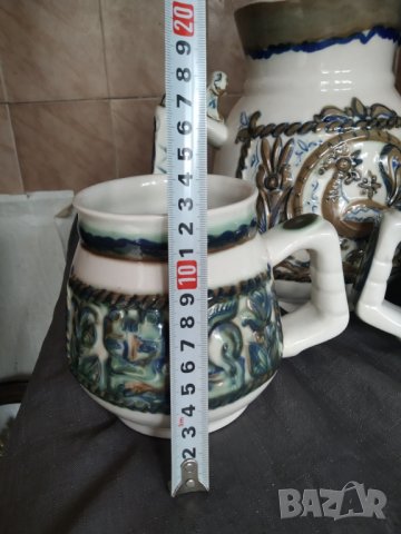 стар керамичен сервиз за вино, снимка 2 - Антикварни и старинни предмети - 34174038