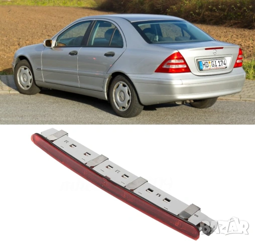 Заден стоп за Mercedes C W203, C180, C200, C220, червен, LED, задна светлина, среден стоп, багажник, снимка 7 - Аксесоари и консумативи - 53094138