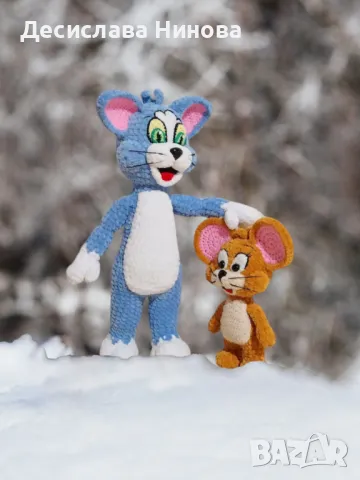 Том и Джери-ръчна изработка, снимка 2 - Плюшени играчки - 36918098