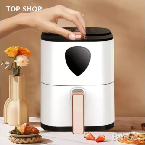 Иновативен Еър фрайър 6 литра за готвене без мазнина, снимка 3 - Фритюрници - 49174041