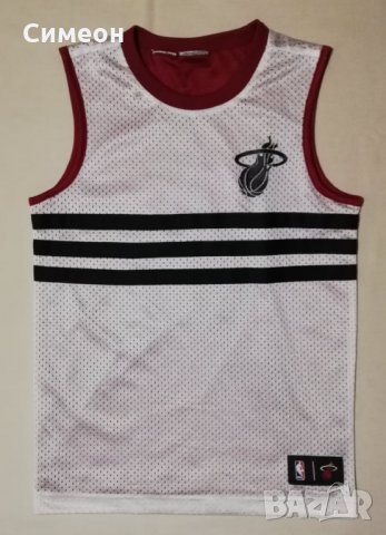 Adidas NBA Miami Heat оригинален двулицев потник ръст до 152см Адидас