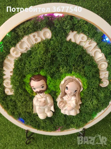 Коледно пано/лампа, снимка 5 - Декорация за дома - 47643478