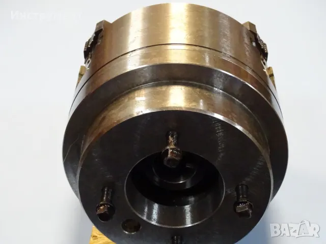 Клинозатегателен патронник Ф 200mm Bison 3-jaw power chuck+фланец, снимка 7 - Резервни части за машини - 49929288