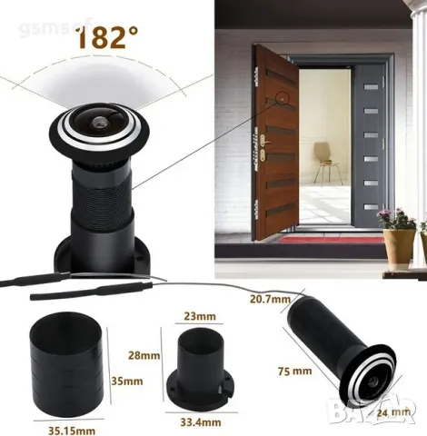 WiFi камера за шпионка на врата Tuya, Smartlife, снимка 8 - IP камери - 47747969