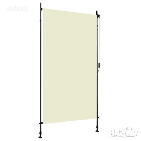vidaXL Външна ролетна щора, 120x270 см, кремава