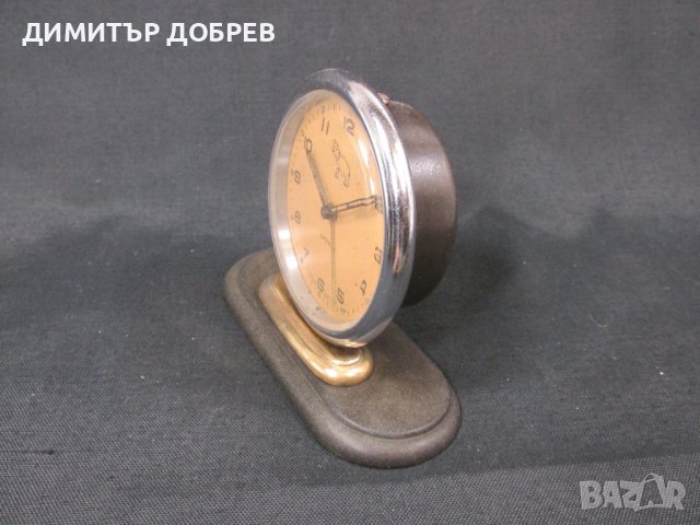 СТАР РЕТРО СОЦ СССР НАСТОЛЕН МЕХАНИЧЕН ЧАСОВНИК БУДИЛНИК СЛАВА ДРУЖБА СЛОНЧЕ, снимка 2 - Антикварни и старинни предмети - 40496497