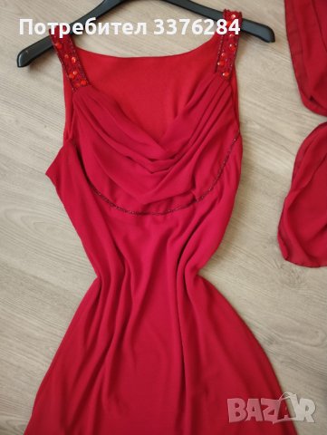Дамска официална рокля в червен цвят, снимка 6 - Рокли - 40669938