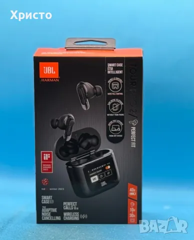 НОВО!!! Слушалки in-ear JBL Tour Pro 2, True wireless, Smart Case, True Adaptive Noise Cancelling, снимка 3 - Слушалки и портативни колонки - 47858189