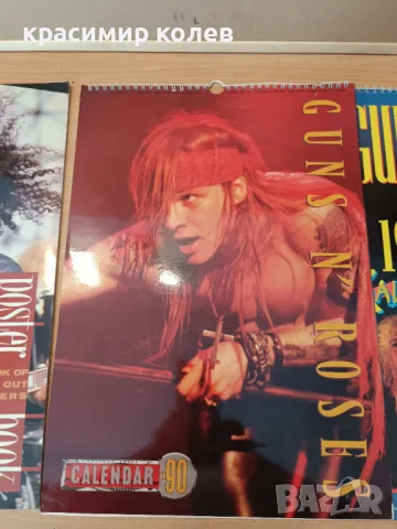 оригинални календари и постери на "GUNS'N'ROSES", снимка 3 - Колекции - 47666189