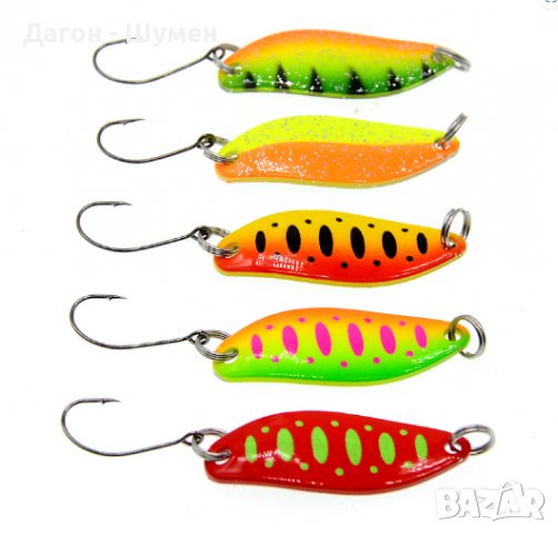 Комплект от 5 бр. клатушки - 3.5 гр./4.5 см. , снимка 2 - Стръв и захранки - 38943283