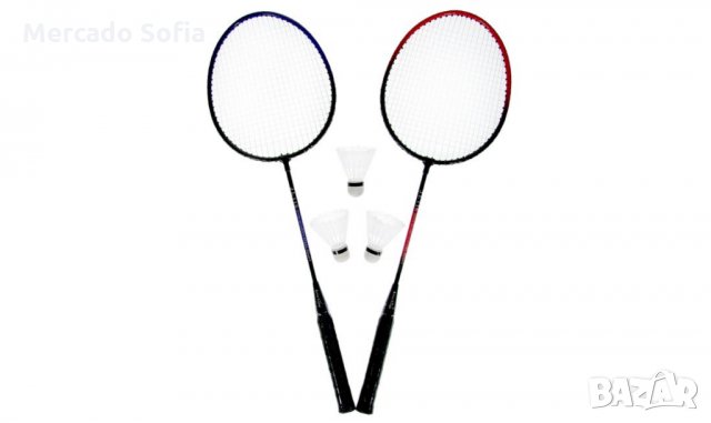 Комплект 2 бр. ракети Badmington + 3 пера