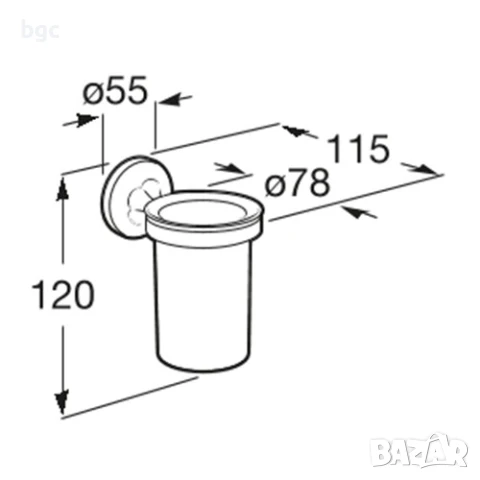НОВА Стойка за чаша Roca Classica, Включена система за закрепване - 24 месеца гаранция, снимка 2 - Други - 50448878