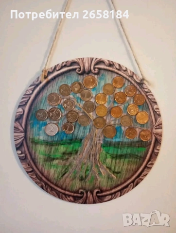 Дървото на парите с български стотинки, 35/45см