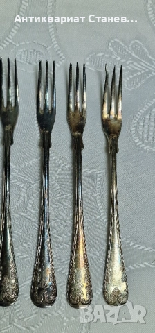 Комплект малки посребрени вилички , снимка 13 - Прибори за хранене, готвене и сервиране - 52305042