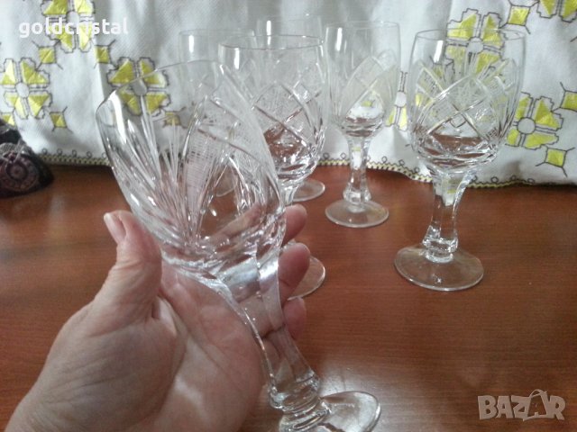 Кристални чаши , снимка 3 - Антикварни и старинни предмети - 42135920