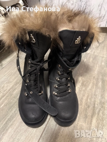 Разкошни боти естествена кожа естествен косъм от лисица Daris DARIS номер 39