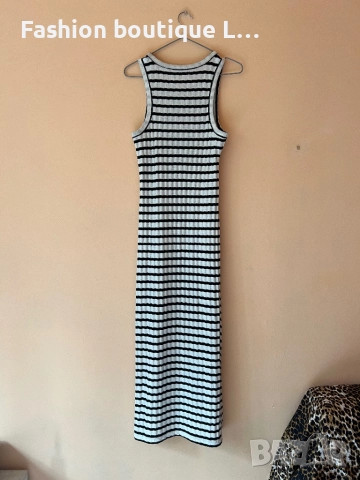 Дълга рокля черно и бяло райе S размер на марката Sinsay 🤍🖤🤍🖤🤍🖤🤍🖤🤍🖤, снимка 7 - Рокли - 52051581