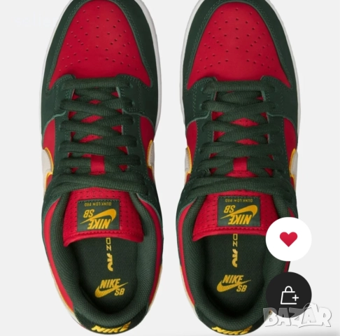 NIKE SB DUNK LOW PRO PRM -оригинални мъжки маратонки Нови,с кутията + два чифта нови връзки(жълти и , снимка 3 - Маратонки - 52822906