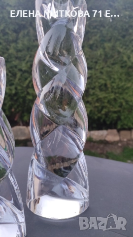 Rogaska Словения два феноменални свещника от оловен кристал, снимка 11 - Декорация за дома - 52544557