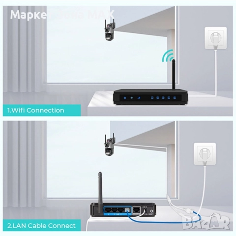 Ново ICSEE / XMEYE 6 Mpx. Двойна вътрешна/външна WIFI камера за наблюдение  , снимка 10 - IP камери - 52864228