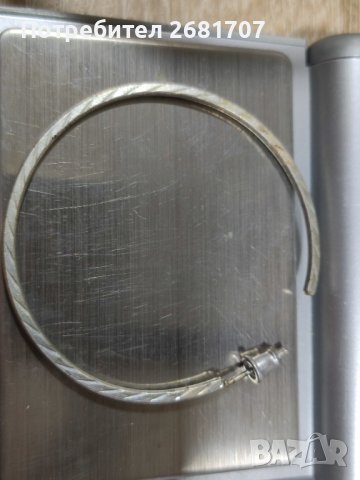 Сребърна обеца, снимка 2 - Обеци - 39598502