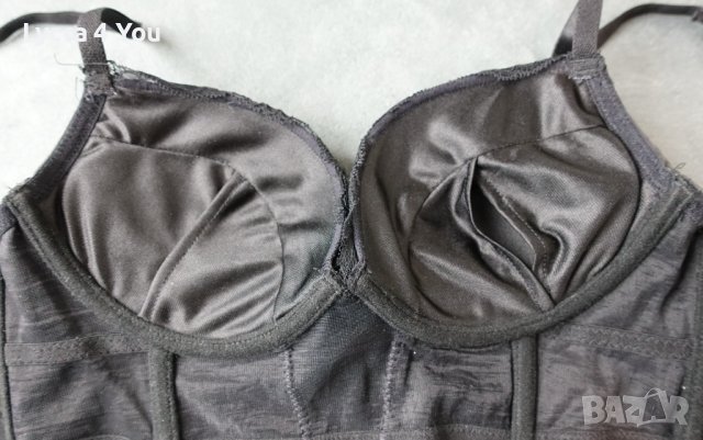 80В страхотен кожен сутиен със сменяеми подплънки и твърди чашки, снимка 5 - Бельо - 42238419