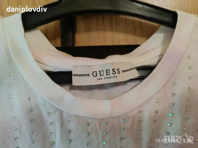 GUESS,оригинална еластична дамска тениска, снимка 3 - Тениски - 50812199