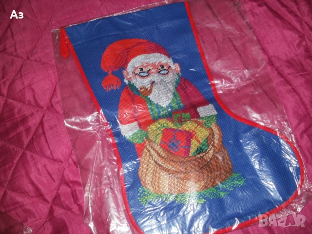 Продавам Коледен ботуш – ушит гоблен, снимка 2 - Гоблени - 52499543