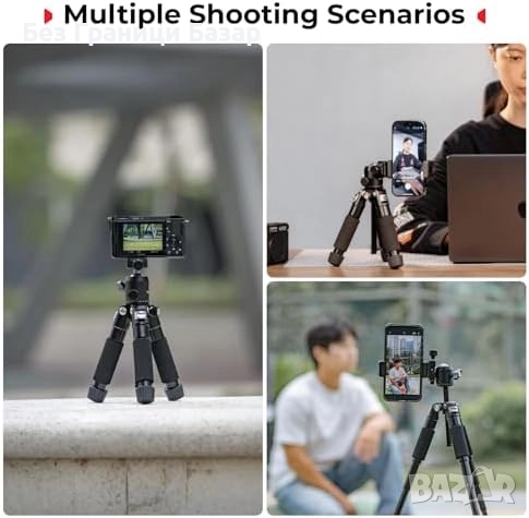 Нов Мини статив SmallRig VT-20Pro 53.8см с 360° глава за камера и телефон, снимка 7 - Чанти, стативи, аксесоари - 52503382