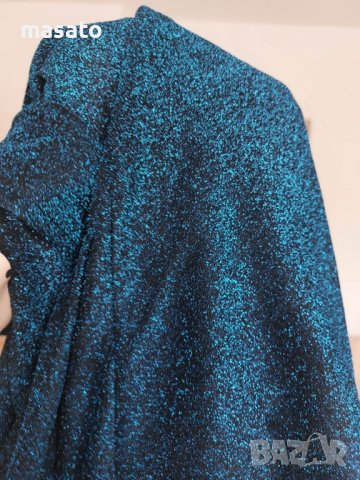 SHEIN - дълга синя лъскава рокля, снимка 2 - Рокли - 40619595