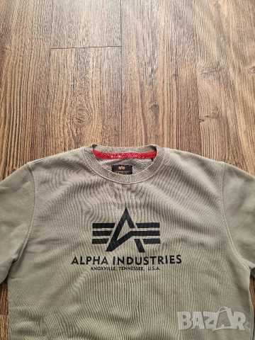 Страхотна мъжка блуза суитчър ALPHA INDUSTRIES размер S , снимка 3 - Суичъри - 52752080