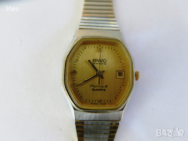 Рядък ретро часовник BWC Swiss Flatline II Quartz 153008, унисекс
