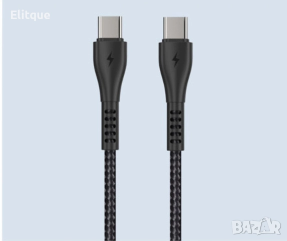 Кабел за бързо зареждане ,10208 , Usb-C to Usb-C , 100cm, снимка 4 - Кабели и адаптери - 52840069