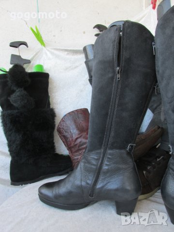 дамски ботуши 39 - 40,Think® original,100% eстествен велур + естествена кожа,GOGOMOTO.BAZAR.BG®, снимка 4 - Дамски ботуши - 35639086
