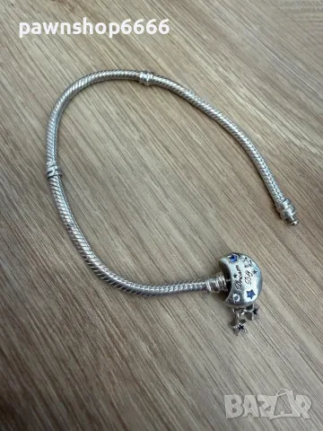 Сребърна Гривна Pandora , снимка 2 - Гривни - 56125256