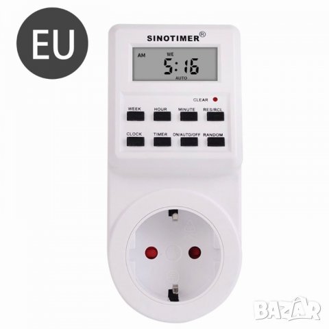 Нов Автоматичен превключвател/таймер на ел. уреди Sinotimer, Програмируем, Лятно/зимно часово време, снимка 3 - Друга електроника - 38127906