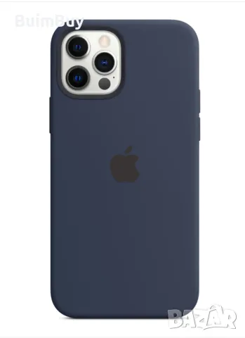 Калъф Apple Silicone Case MagSafe за iPhone 12/12 Pro, Deep Navy