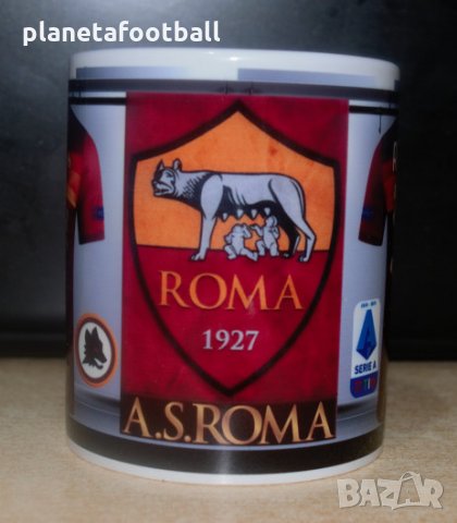 Футболна Чаша на ROMA с Ваше име и номер сезон 2025/26!Уникална фен чаша на Рома!, снимка 2 - Фен артикули - 32003513