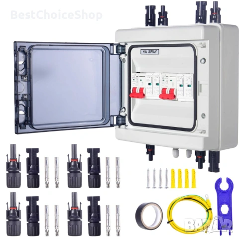 Фотоволтаична защита от пренапрежение, DC 40A/1000V, мълниезащитен предпазител (2 вх. 2 изхода), снимка 2 - Друга електроника - 54019718