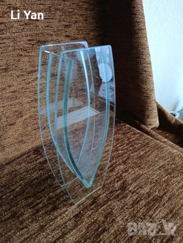 Стилна стъклена ваза., снимка 4 - Декорация за дома - 52426637