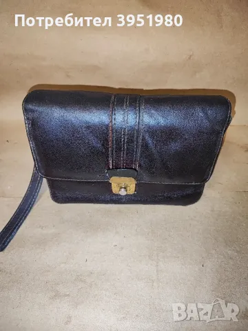 Ретро-мъжка, кожена чанта