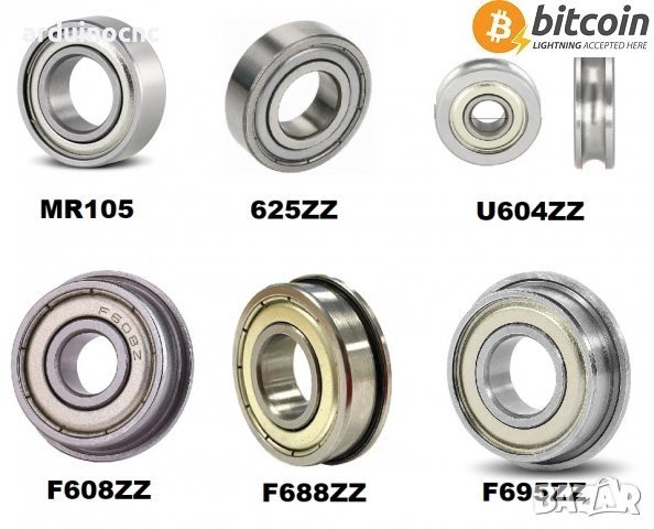 Миниатюрен сачмен лагер F608ZZ, F688ZZ 3D printer принтер