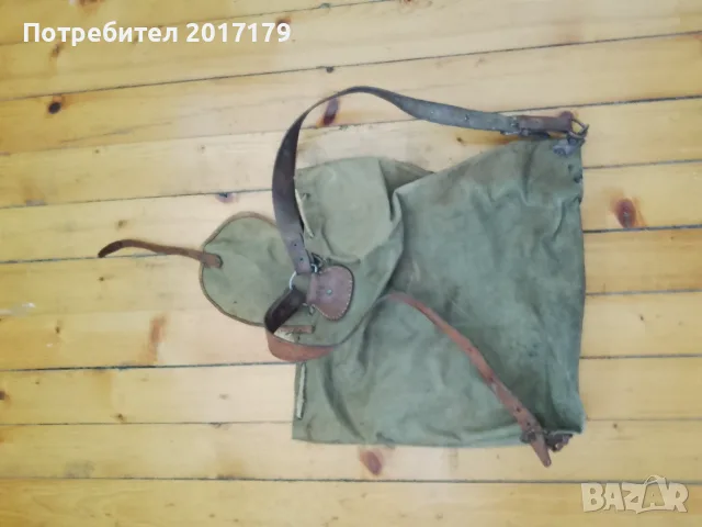 Стара брезентова раница , снимка 2 - Антикварни и старинни предмети - 56344760