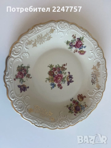 Огромно плато порцелан 31 см, снимка 7 - Антикварни и старинни предмети - 54005783