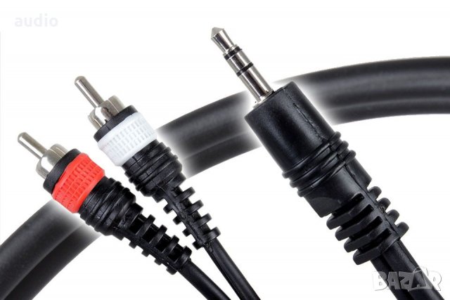 Кабел 2RCA - 3.5 mm 3.м LEXIS, снимка 1