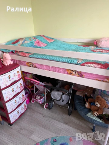 Високо единично легло със стълба, снимка 3 - Спални и легла - 54186044